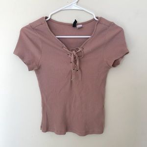 Blush Cross Up Shirt